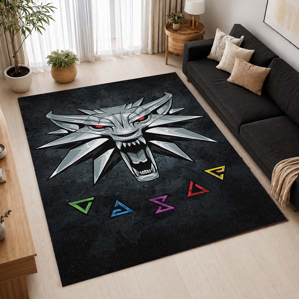 The Witcher Wolf in Game Area Rug - The Witcher Floor Mat 2