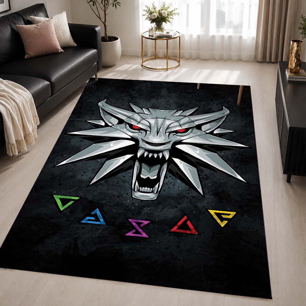 The Witcher Wolf in Game Area Rug - The Witcher Floor Mat