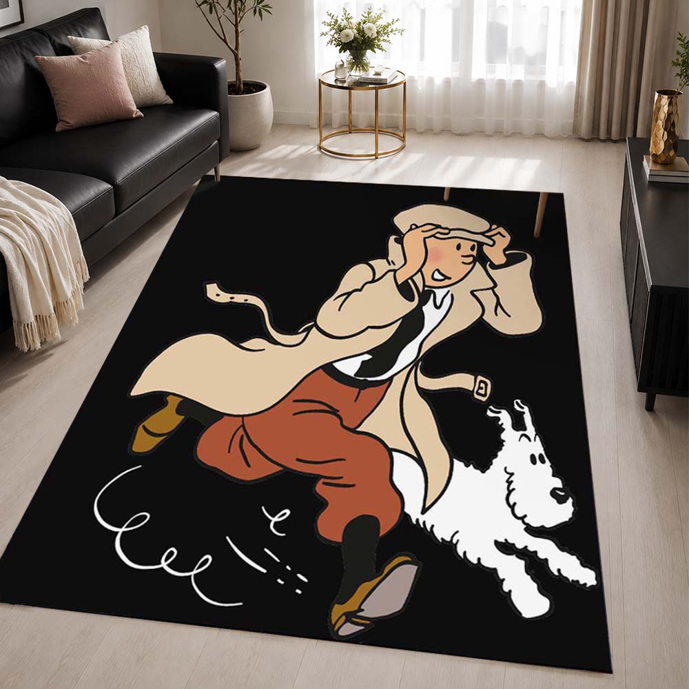 Tintin and Milou Snowy 2 Area Rug - The Adventures of Tintin Floor Mat