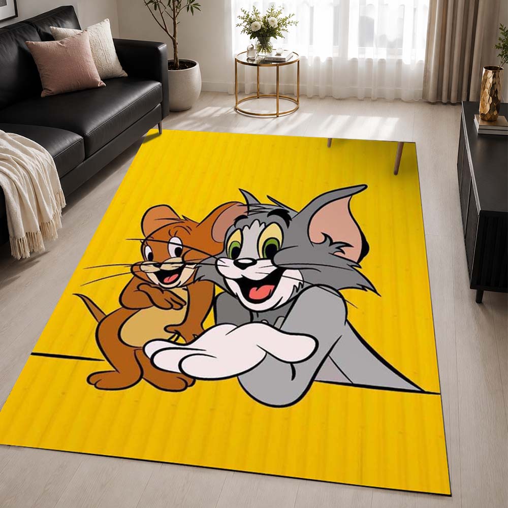 Tom And Jerry Cartoon Characters 03 Area Rug - Tom and Jerry Floor Mat