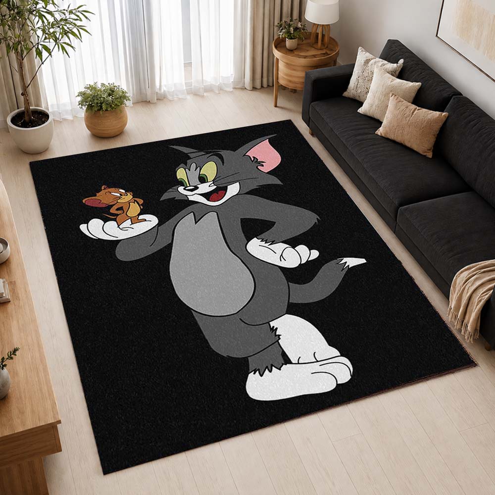 Tom And Jerry Cartoon Characters 05 Area Rug - Tom and Jerry Floor Mat 2