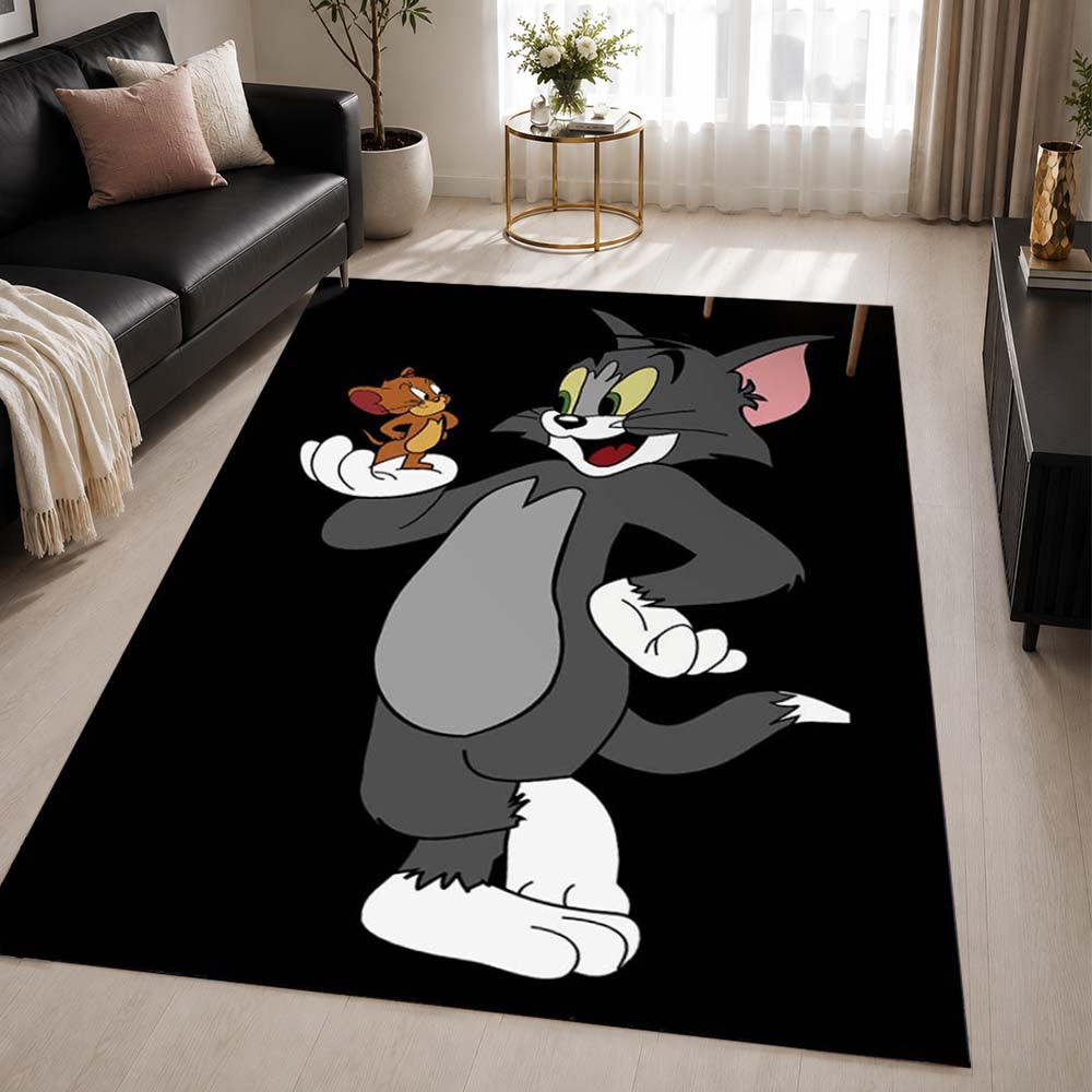 Tom And Jerry Cartoon Characters 05 Area Rug - Tom and Jerry Floor Mat