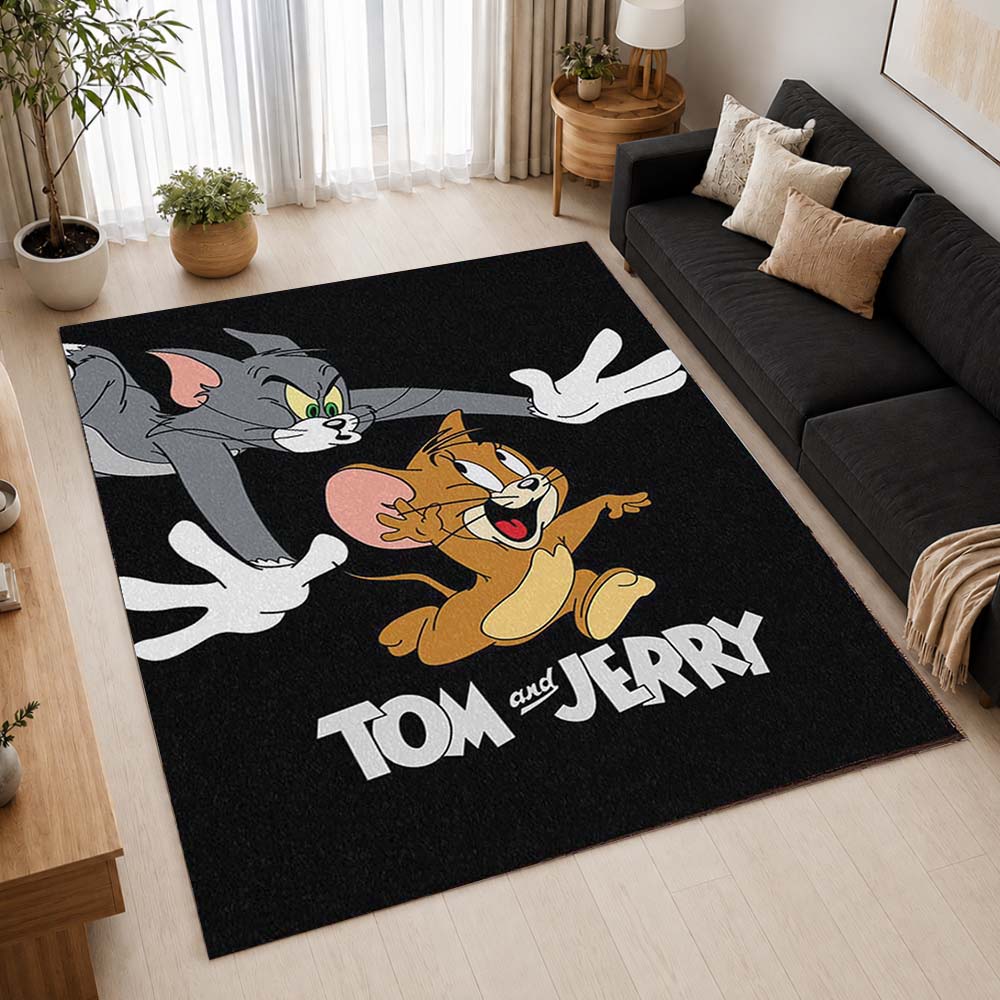 Tom And Jerry Cartoon Characters 06 Area Rug - Tom and Jerry Floor Mat 2