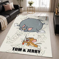 Tom And Jerry Cartoon Characters 07 Area Rug - Tom and Jerry Floor Mat