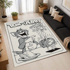 Tom And Jerry Cartoon Characters 08 Area Rug - Tom and Jerry Floor Mat 2