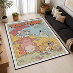 Tom And Jerry Cartoon Characters 09 Area Rug - Tom and Jerry Floor Mat 2