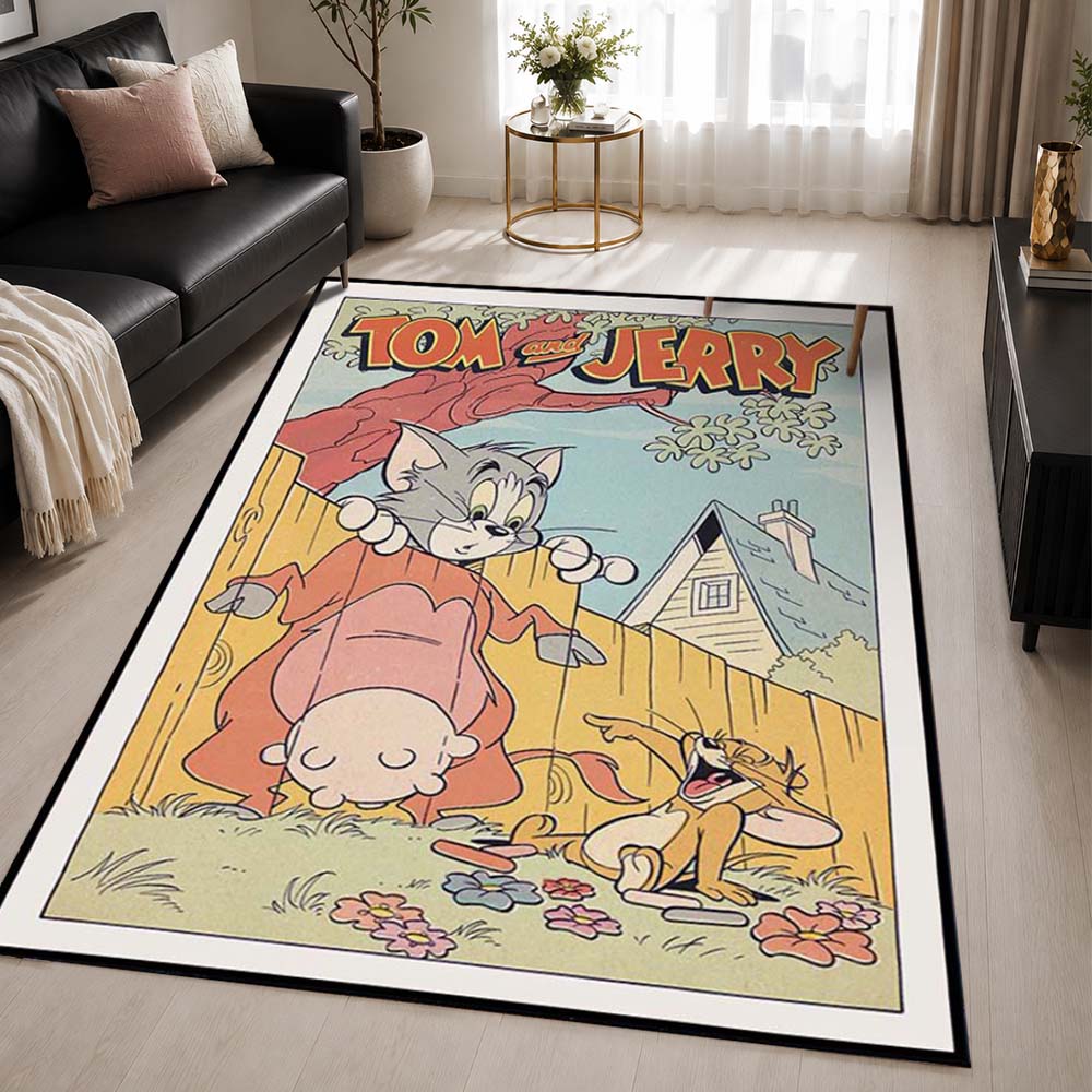 Tom And Jerry Cartoon Characters 09 Area Rug - Tom and Jerry Floor Mat