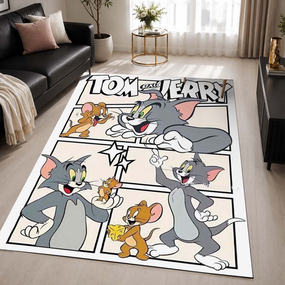 Tom And Jerry Cartoon Characters 11 Area Rug - Tom and Jerry Floor Mat