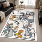 Tom And Jerry Cartoon Characters 11 Area Rug - Tom and Jerry Floor Mat