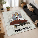 Tom And Jerry Cartoon Characters 12 Area Rug - Tom and Jerry Floor Mat 2