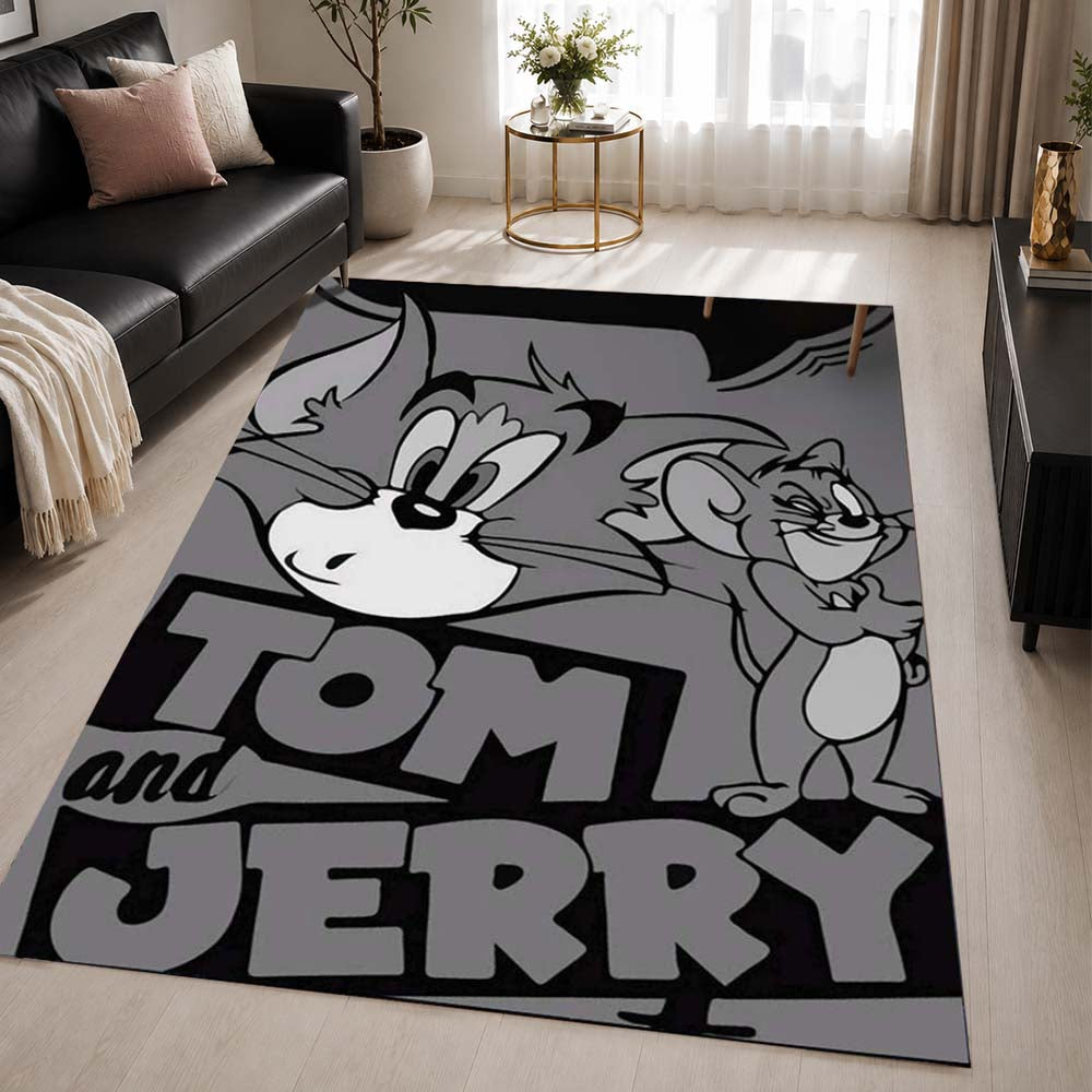 Tom And Jerry Cartoon Characters 13 Area Rug - Tom and Jerry Floor Mat
