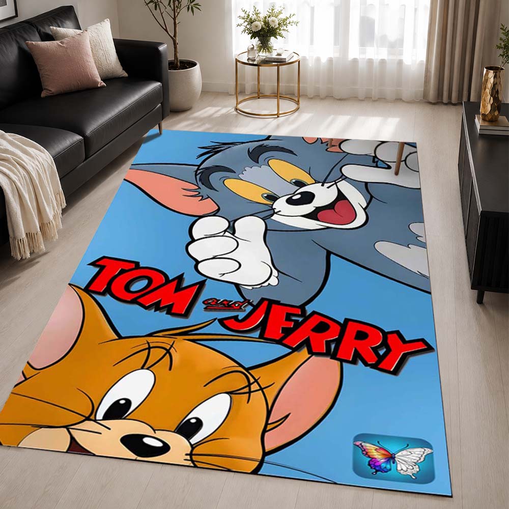Tom And Jerry Cartoon Characters 14 Area Rug - Tom and Jerry Floor Mat