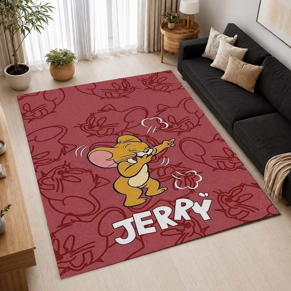 Tom And Jerry Cartoon Characters 16 Area Rug - Tom and Jerry Floor Mat 2