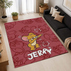 Tom And Jerry Cartoon Characters 16 Area Rug - Tom and Jerry Floor Mat 2