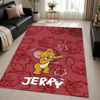 Tom And Jerry Cartoon Characters 16 Area Rug - Tom and Jerry Floor Mat