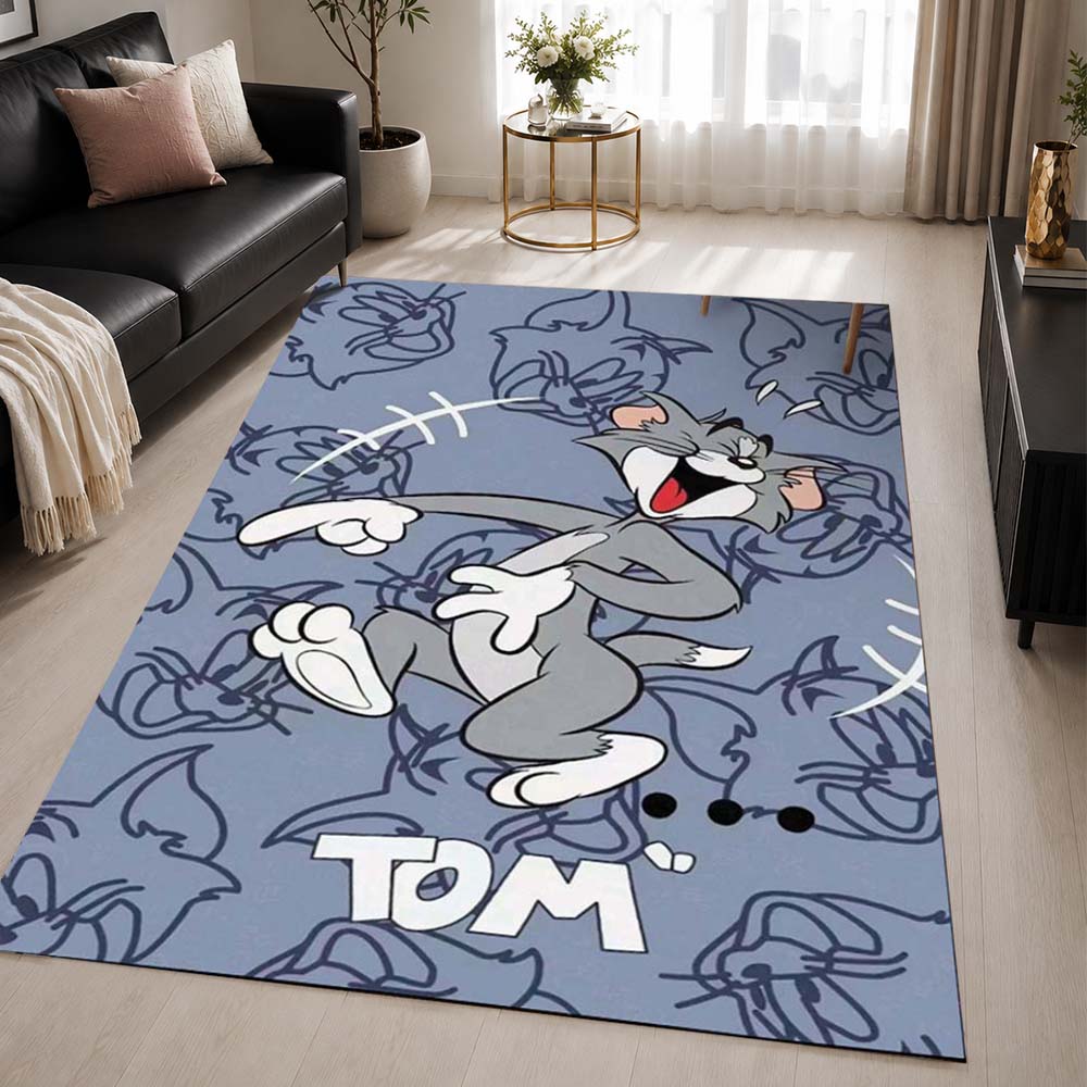 Tom And Jerry Cartoon Characters 17 Area Rug - Tom and Jerry Floor Mat
