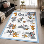 Tom And Jerry Cartoon Characters 19 Area Rug - Tom and Jerry Floor Mat