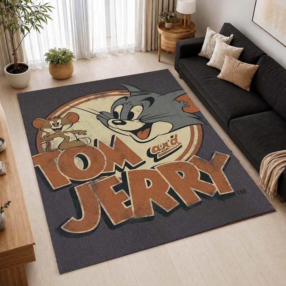 Tom And Jerry Cartoon Characters 23 Area Rug - Tom and Jerry Floor Mat 2