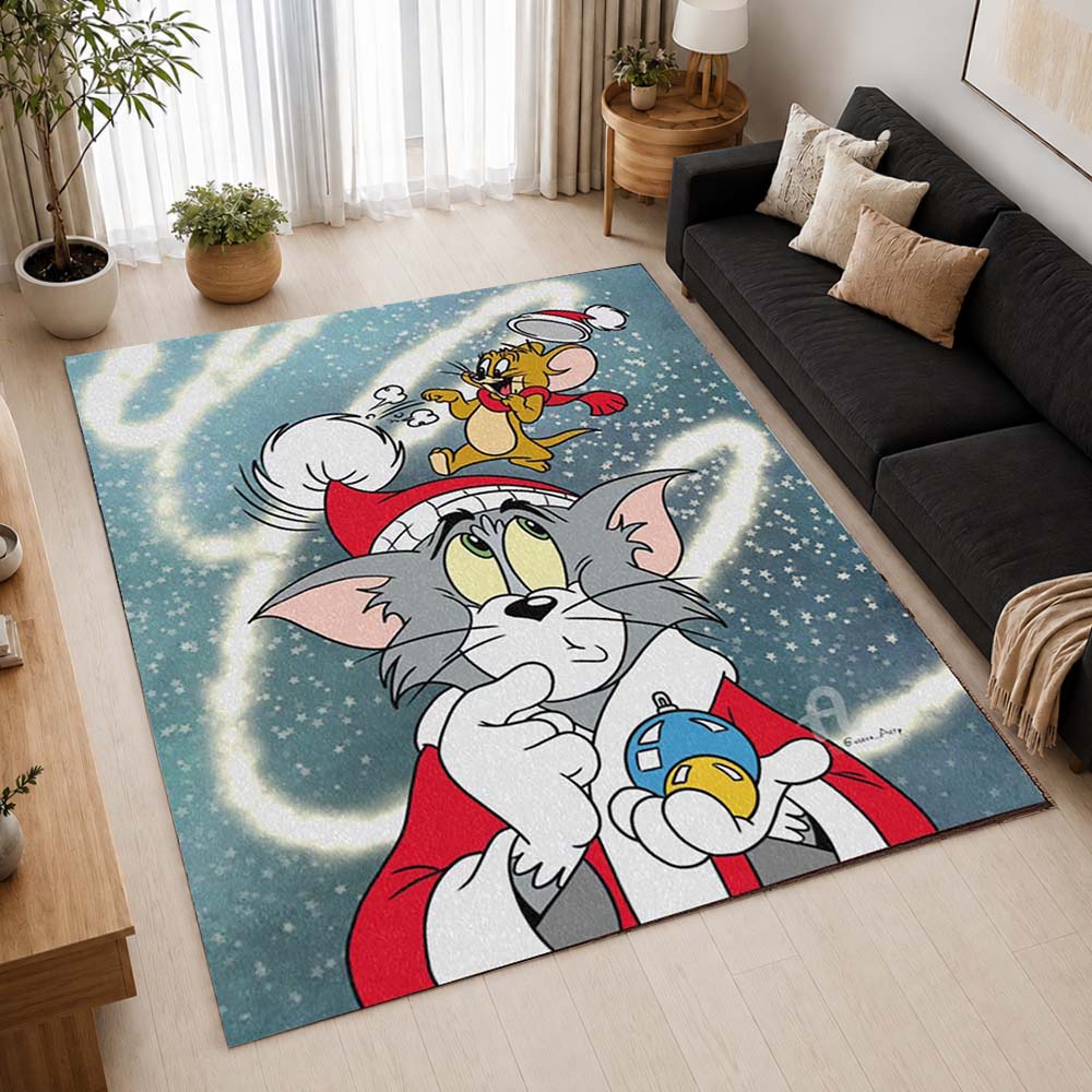 Tom And Jerry Cartoon Characters 25 Area Rug - Tom and Jerry Floor Mat 2