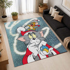 Tom And Jerry Cartoon Characters 25 Area Rug - Tom and Jerry Floor Mat 2