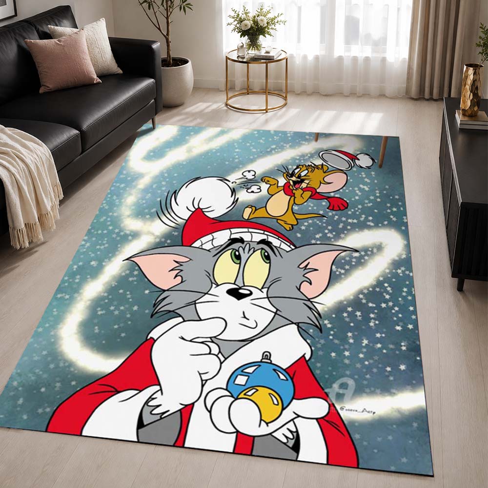 Tom And Jerry Cartoon Characters 25 Area Rug - Tom and Jerry Floor Mat