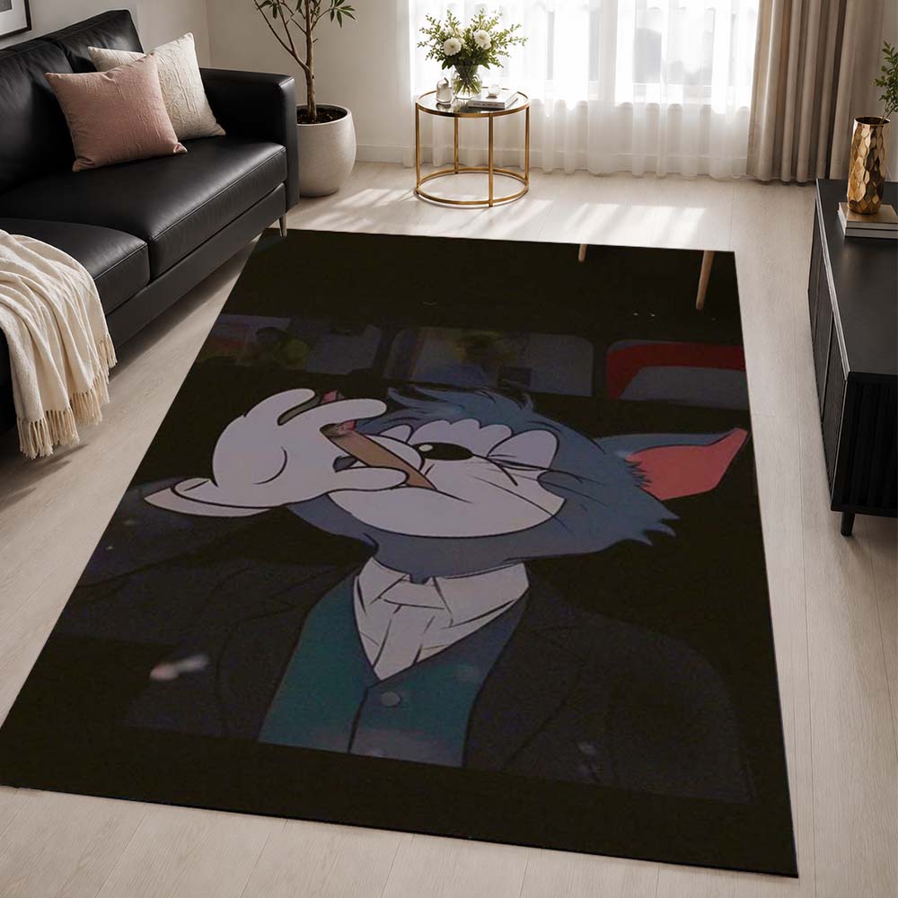 Tom Cartoon Character Area Rug - Tom and Jerry Floor Mat