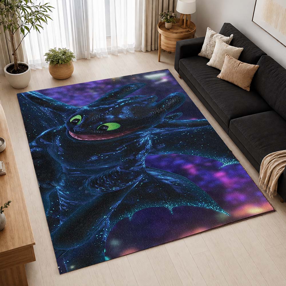 Toothless How To Train Your Dragon 10 Area Rug - How To Train Your Dragon Floor Mat 2
