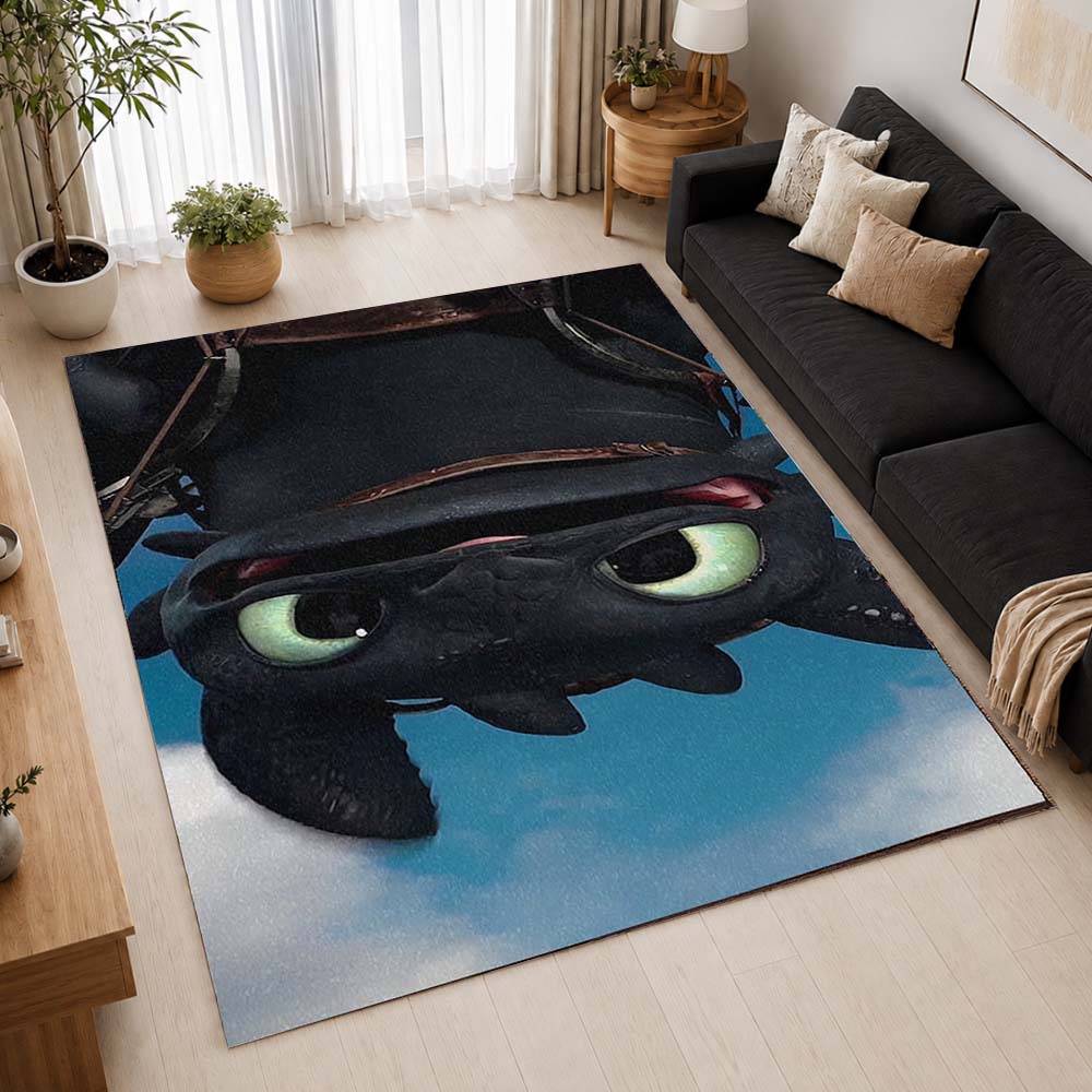 Toothless How To Train Your Dragon 11 Area Rug - How To Train Your Dragon Floor Mat 2
