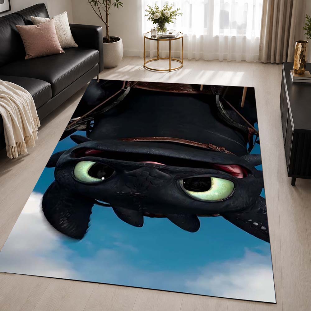 Toothless How To Train Your Dragon 11 Area Rug - How To Train Your Dragon Floor Mat