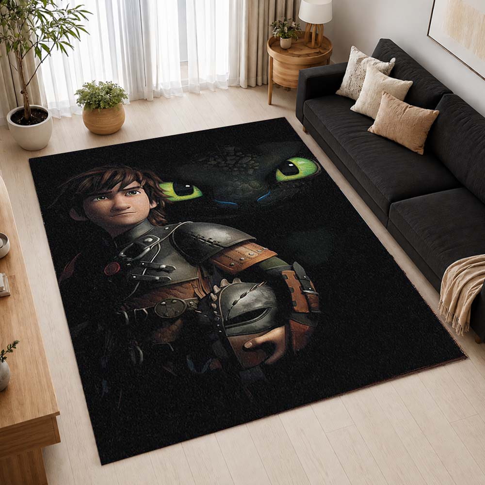 Toothless and Hiccup How To Train Your Dragon Area Rug - How To Train Your Dragon Floor Mat 2