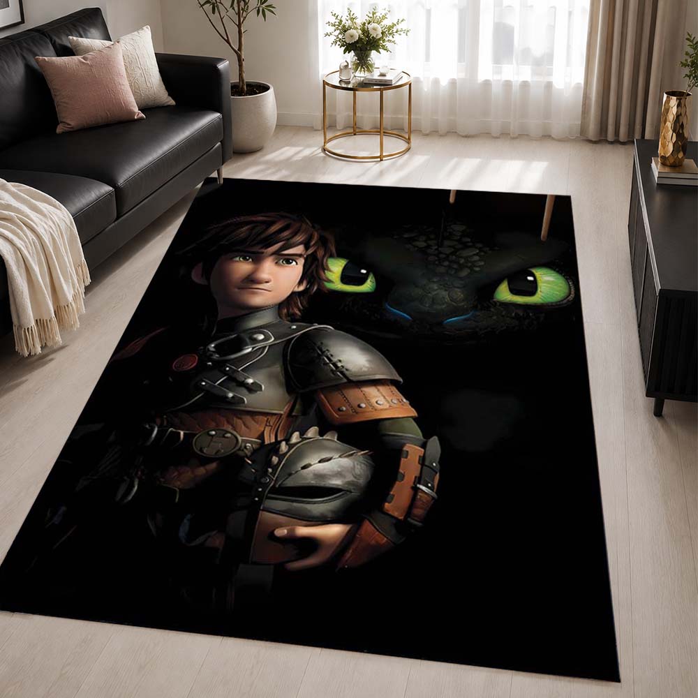 Toothless and Hiccup How To Train Your Dragon Area Rug - How To Train Your Dragon Floor Mat