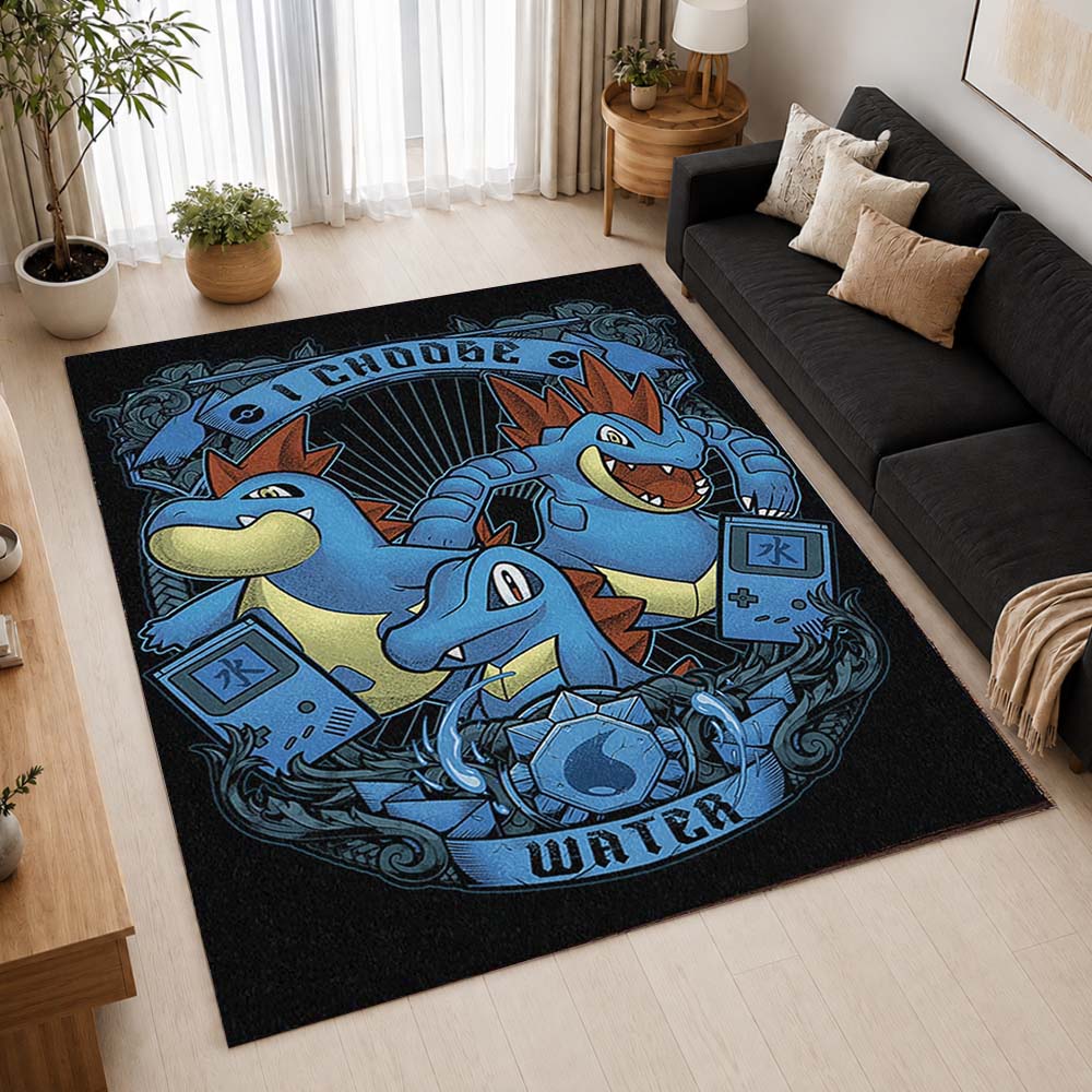 Totodile Water Gen 2 Pokemon Area Rug - Pokemon Floor Mat 2