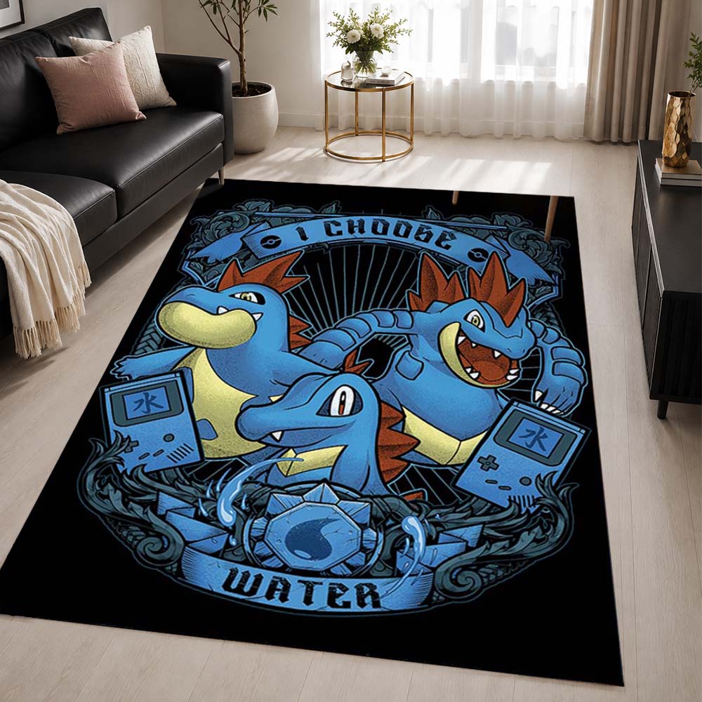 Totodile Water Gen 2 Pokemon Area Rug - Pokemon Floor Mat