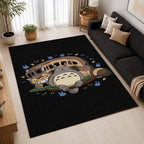 Totoro on the Bus 2 Area Rug - My Neighbor Totoro Floor Mat 2