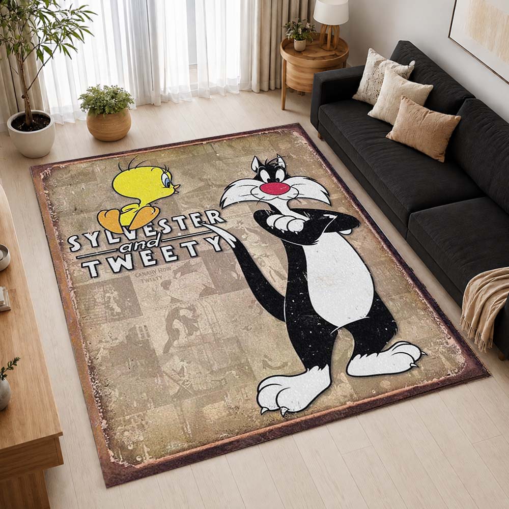 Tweety And Sylvester Looney Tunes 03 Area Rug - Looney Tunes Floor Mat 2