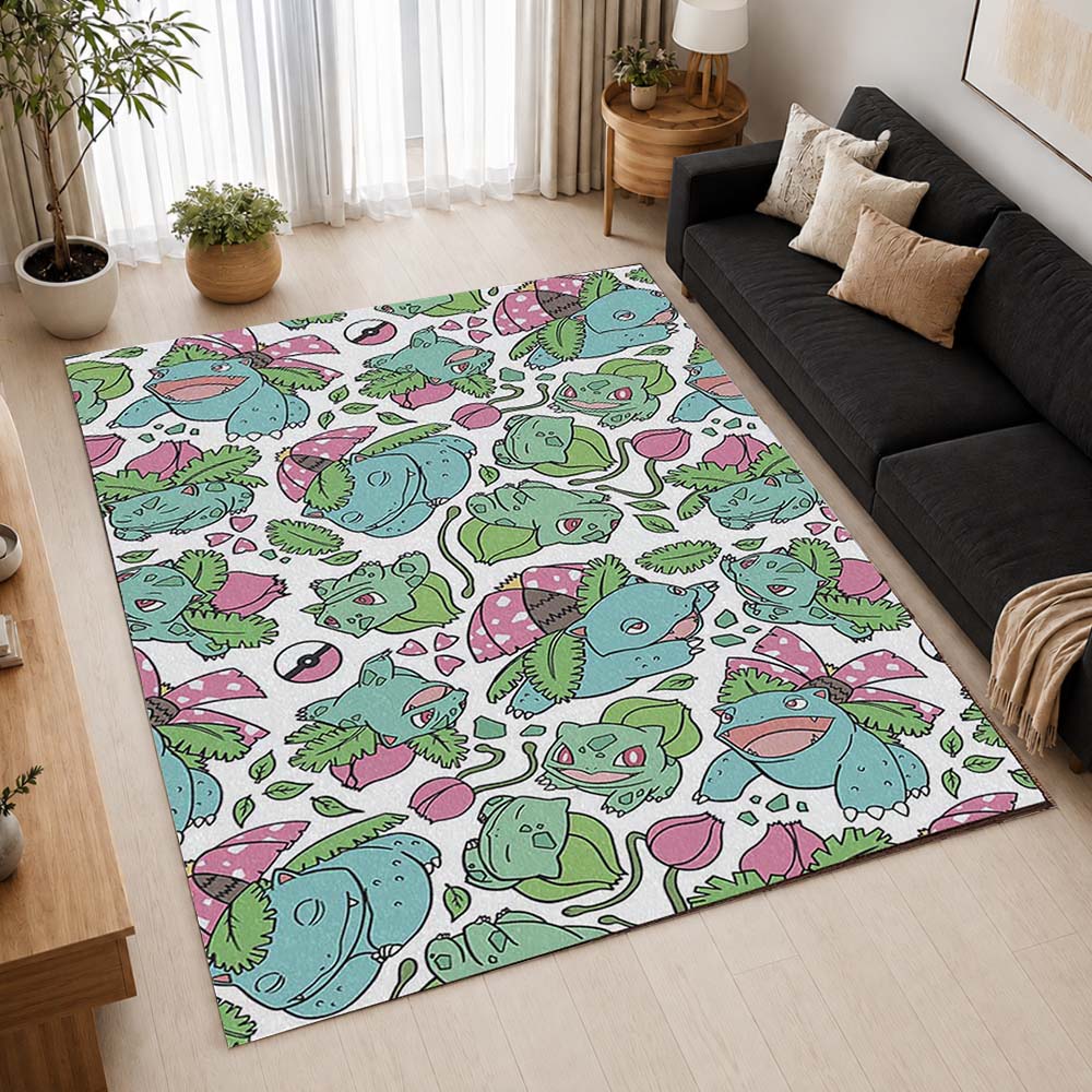 Venusaur Ivysaur Bulbasaur Pokemon Area Rug - Pokemon Floor Mat 2