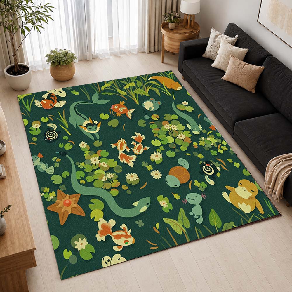 Water Pokemon Type 3 Area Rug - Pokemon Floor Mat 2