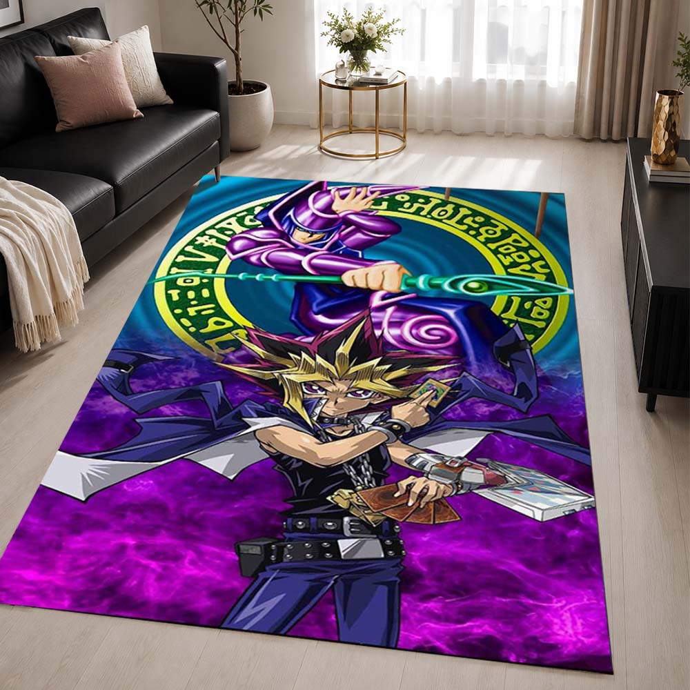Yugi Muto and Dark Magician Yu-Gi-Oh Area Rug - Anime Floor Mat