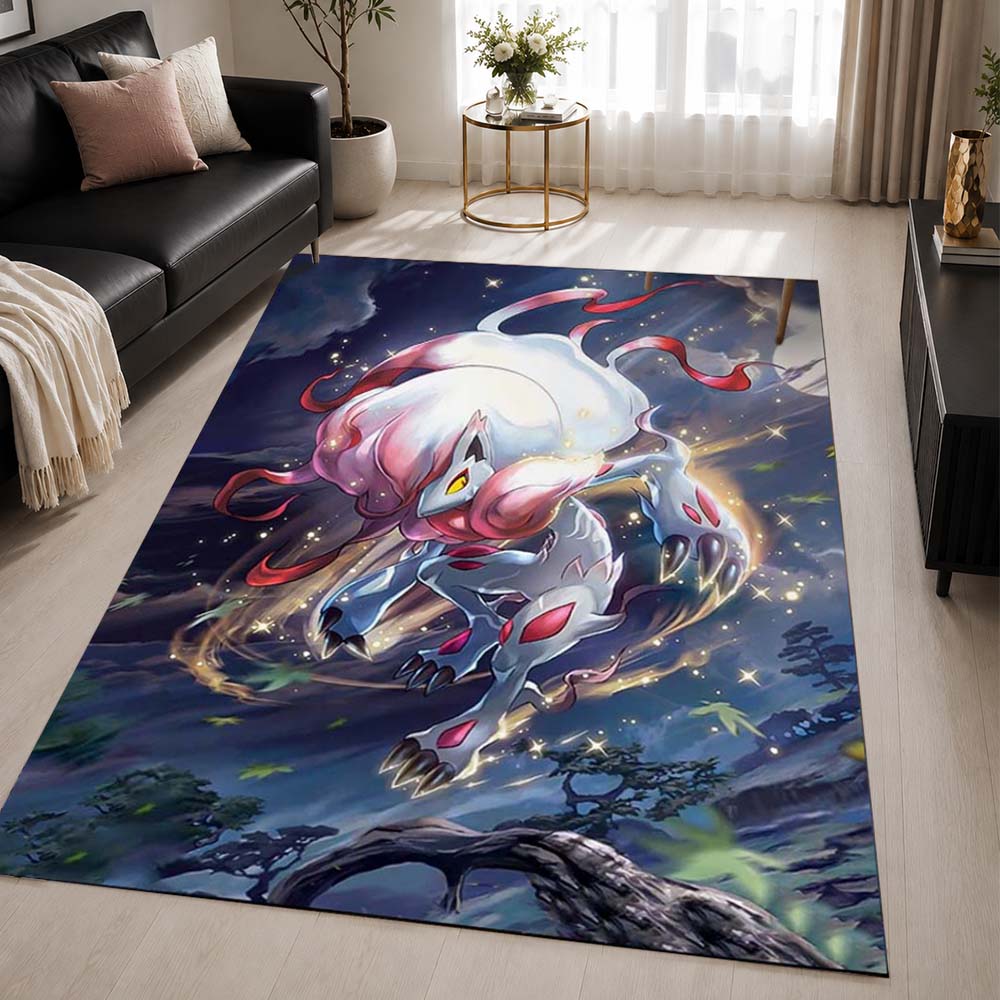 Hisuian Zorua and Zoroark Pokemon Area Rug - Pokemon Floor Mat