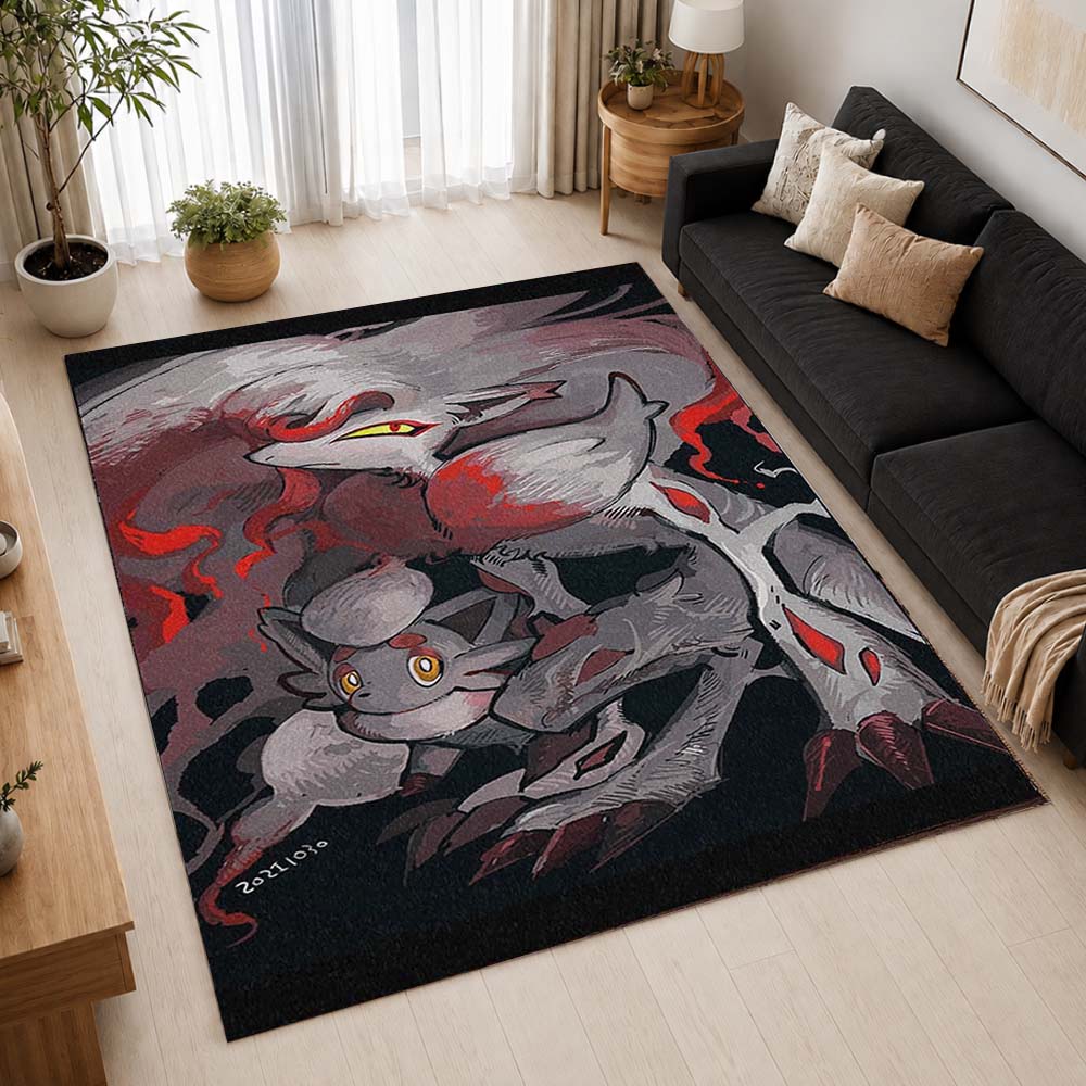 Zorua and Zoroark Pokemon Area Rug - Pokemon Floor Mat 2