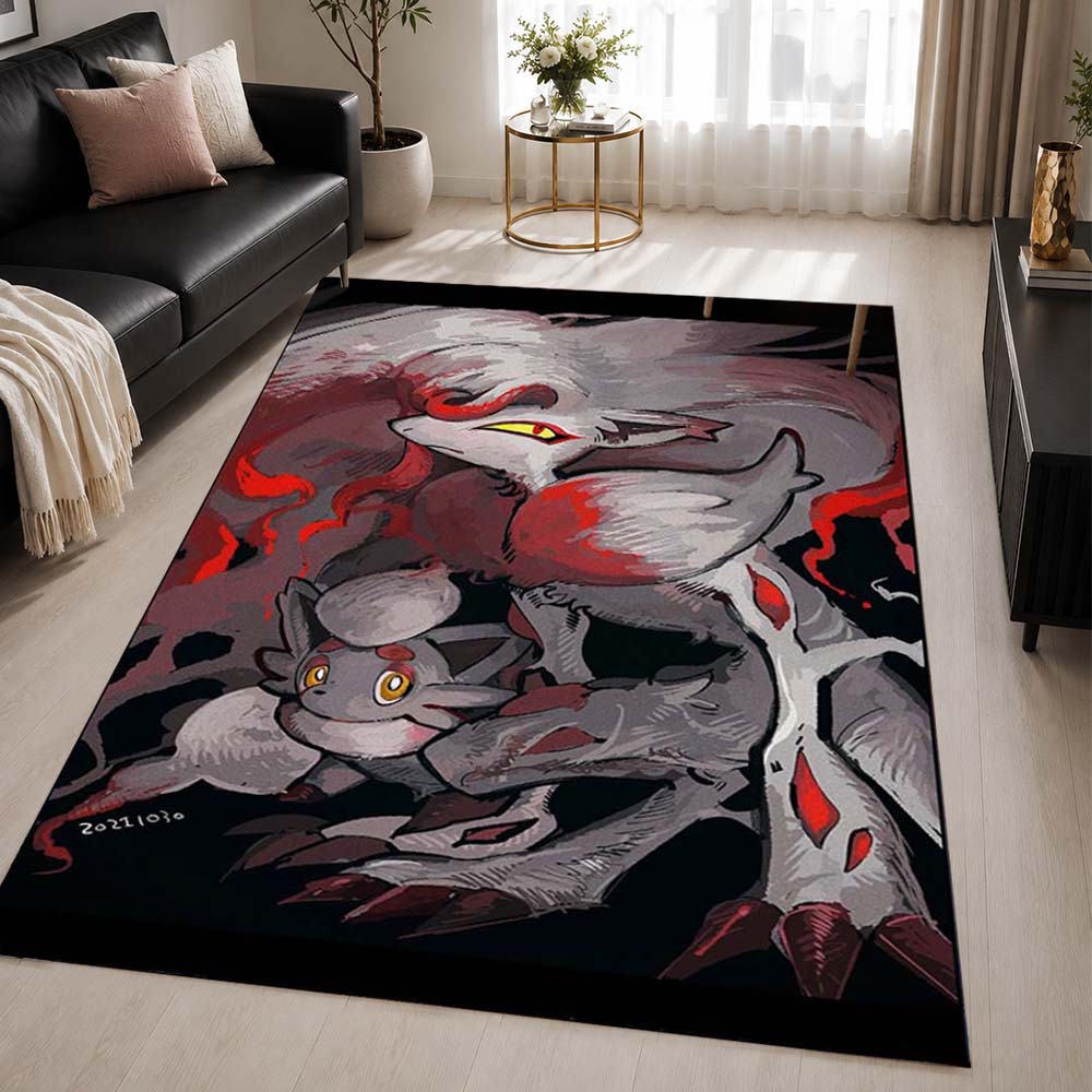 Zorua and Zoroark Pokemon Area Rug - Pokemon Floor Mat